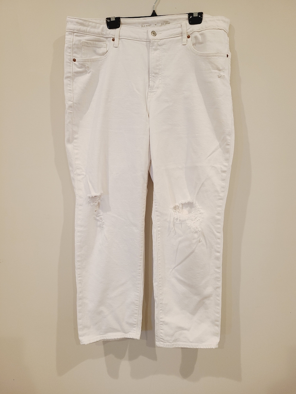 Old Navy White High Rise O.G Loose Jeans